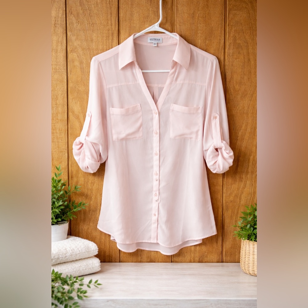 Women’s Double Pocket Rolled Sleeve Utility Portofino Shirt - Picture 1 of 5